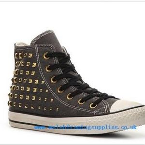 Converse Chuck Taylor gold studded high sneakers